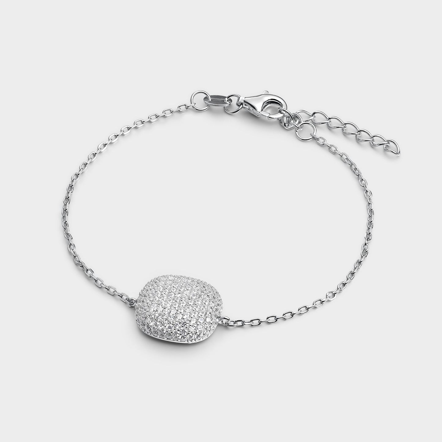 Pulsera cushion pavé blanco