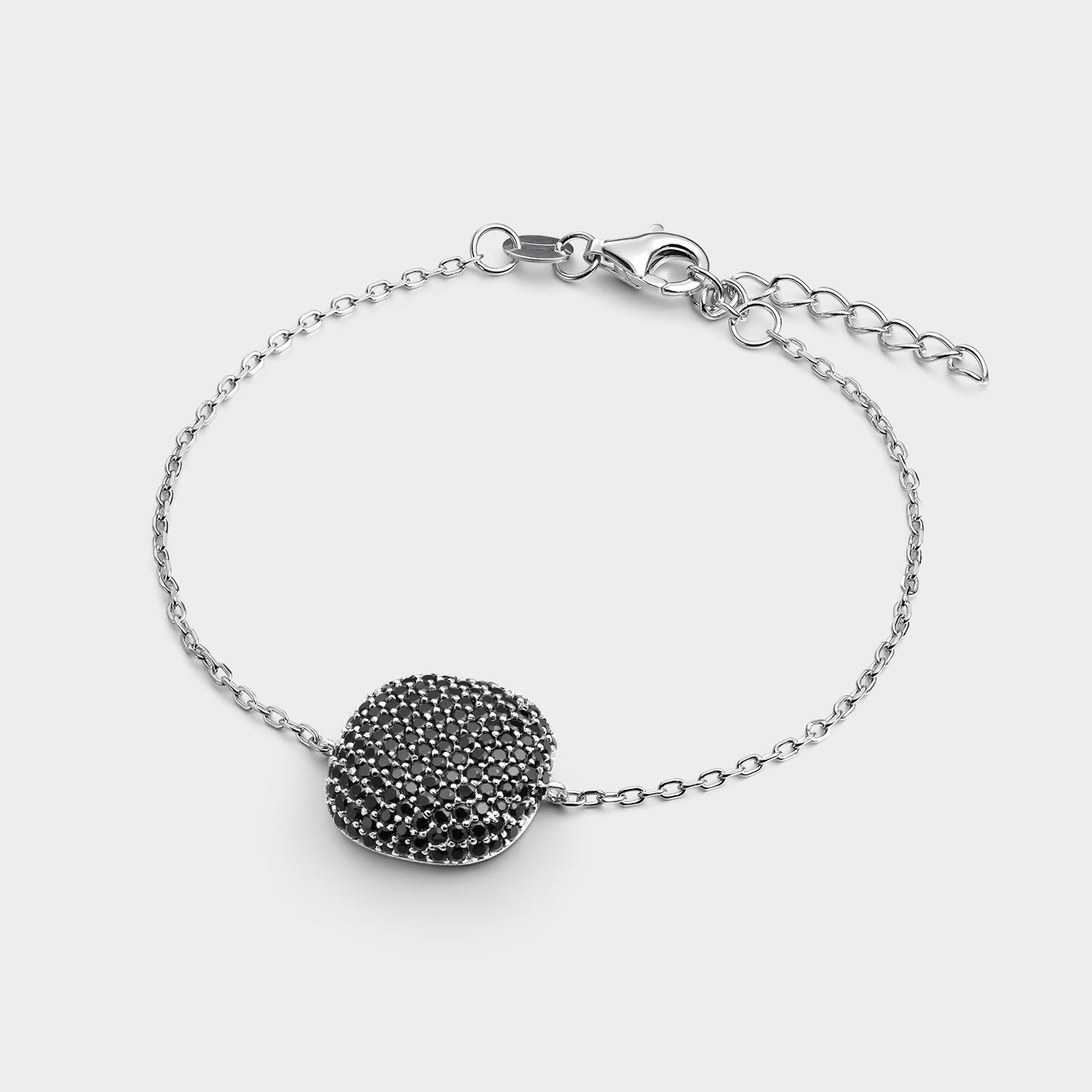 Pulsera cushion pavé negro