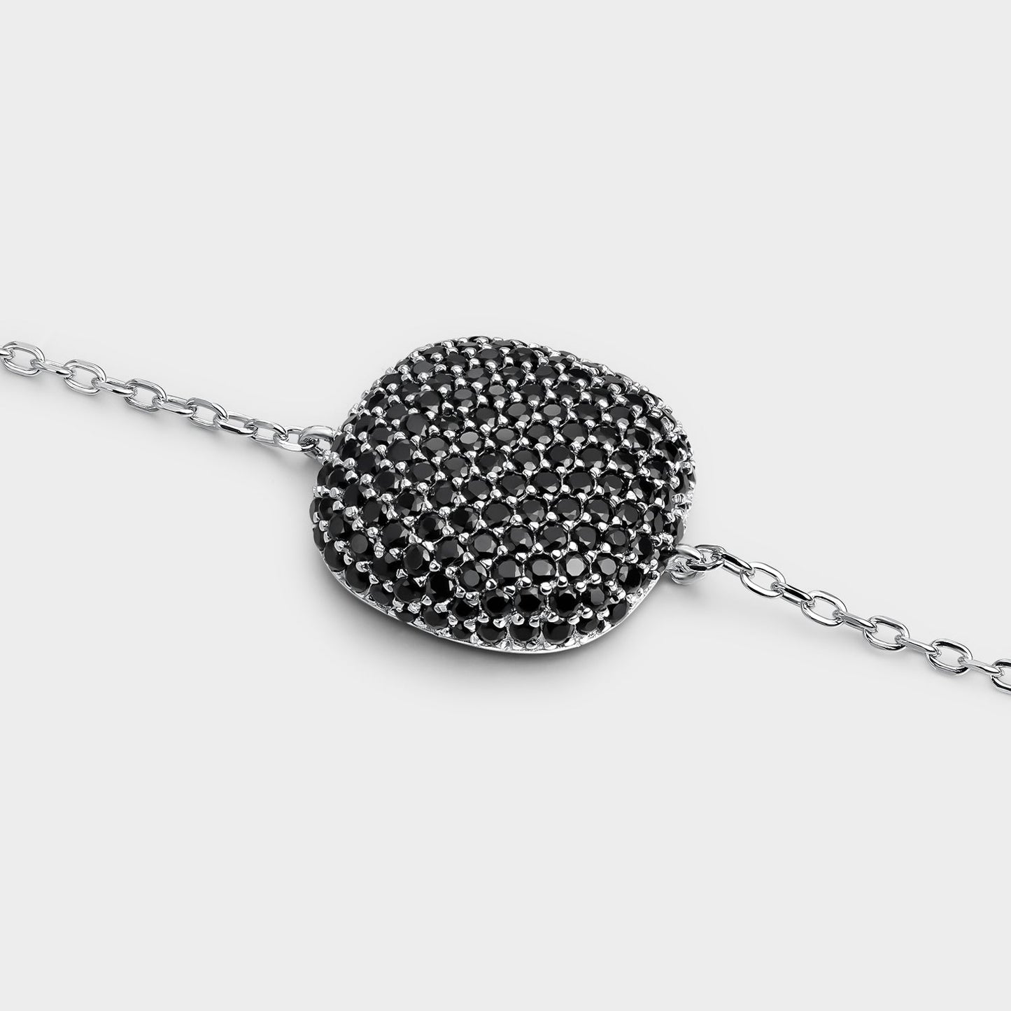 Pulsera cushion pavé negro