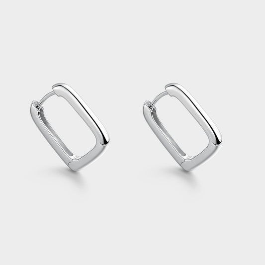 Aros cuadrados plata 15x21mm