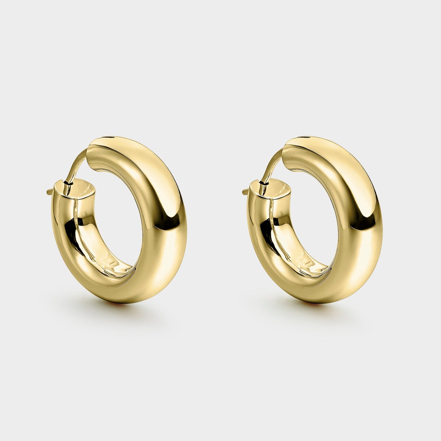 Aros bold plata bañada en oro 6x20mm