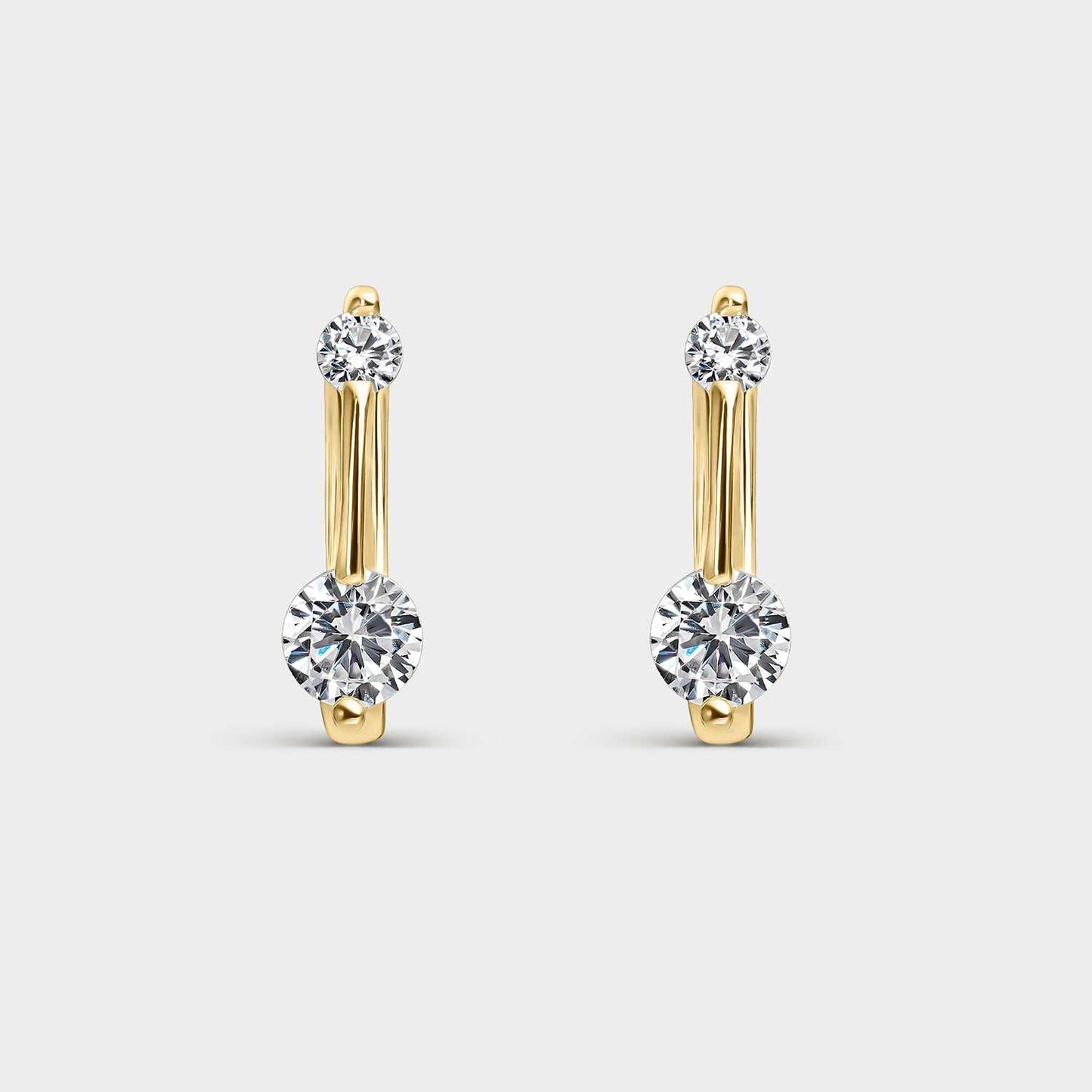 Pendientes Criollas Circonitas Plata Oro