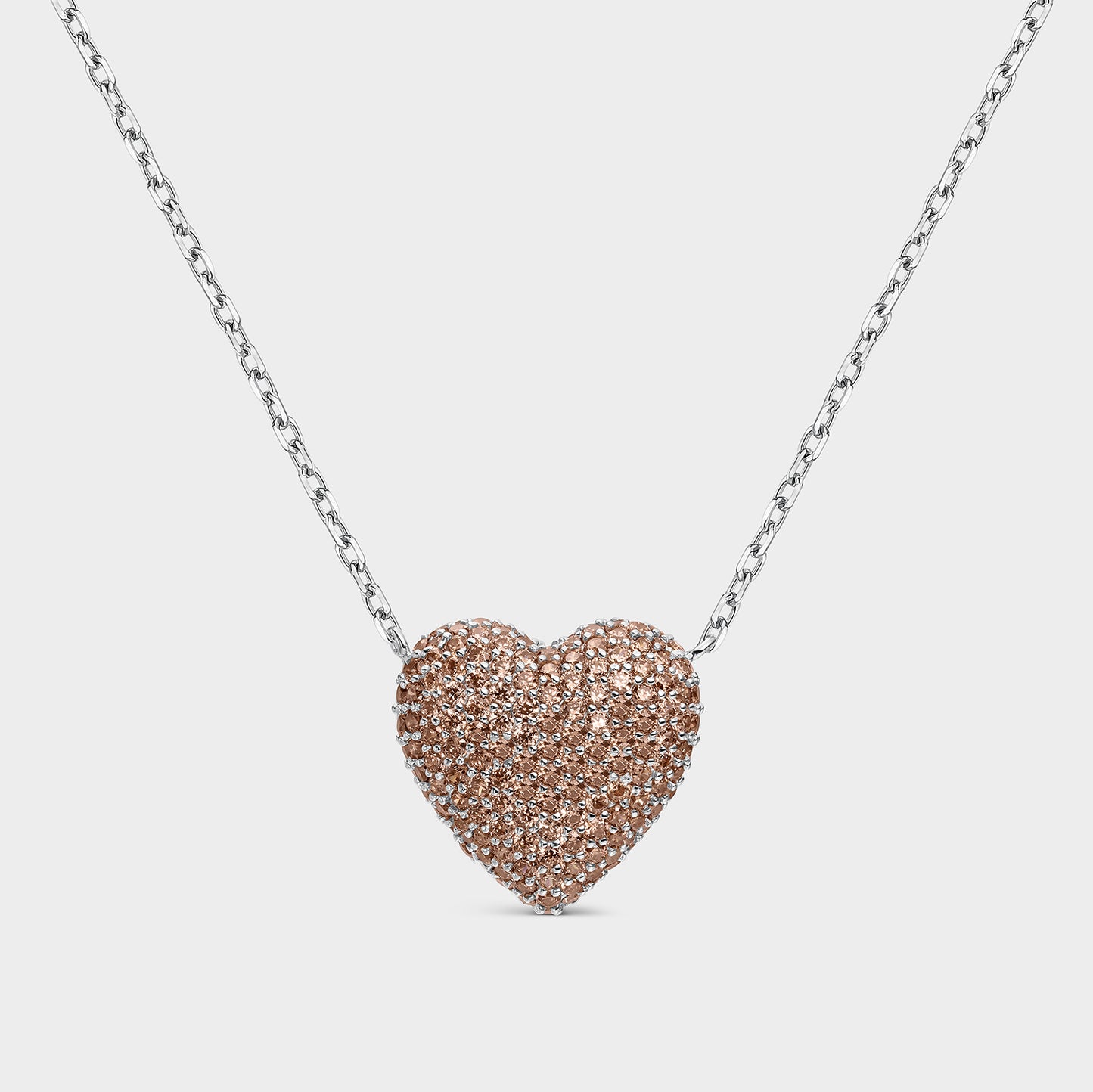 Collar corazón pavé champagne