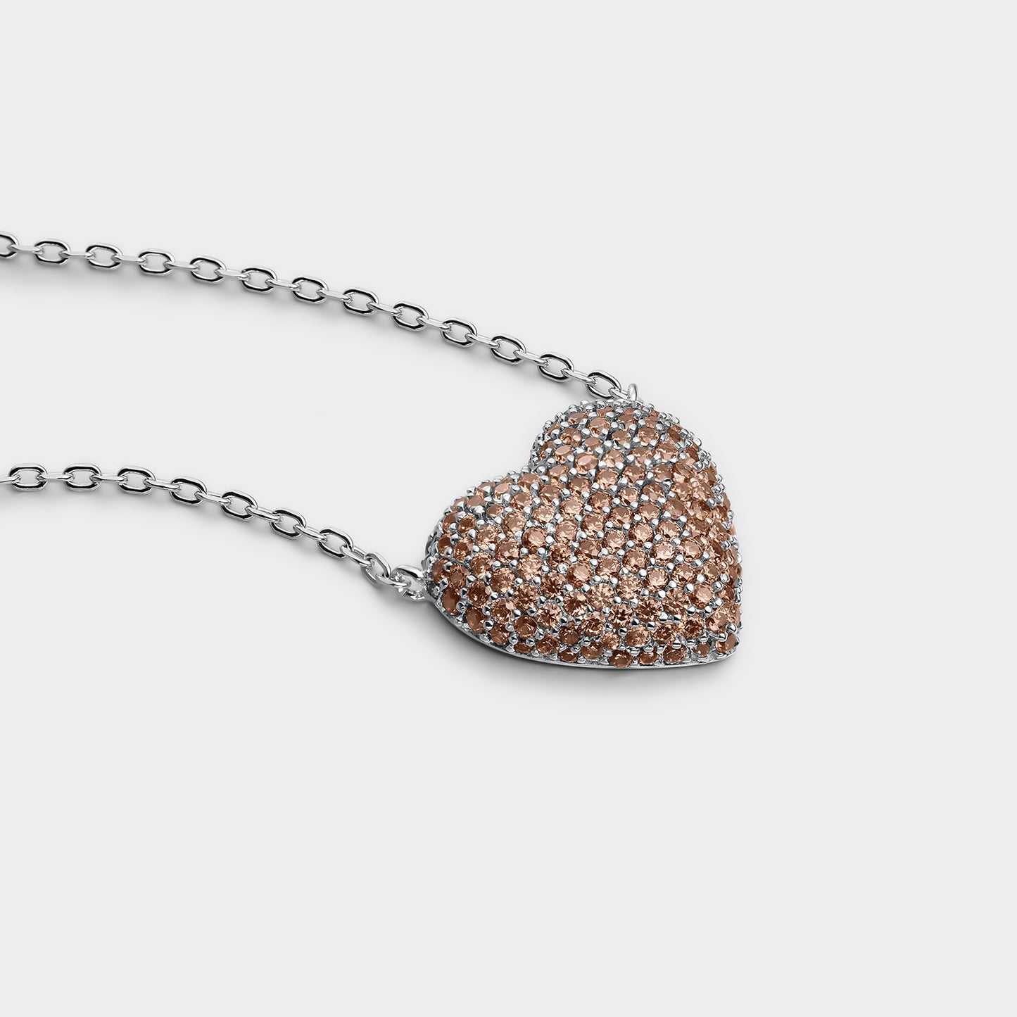 Collar corazón pavé champagne