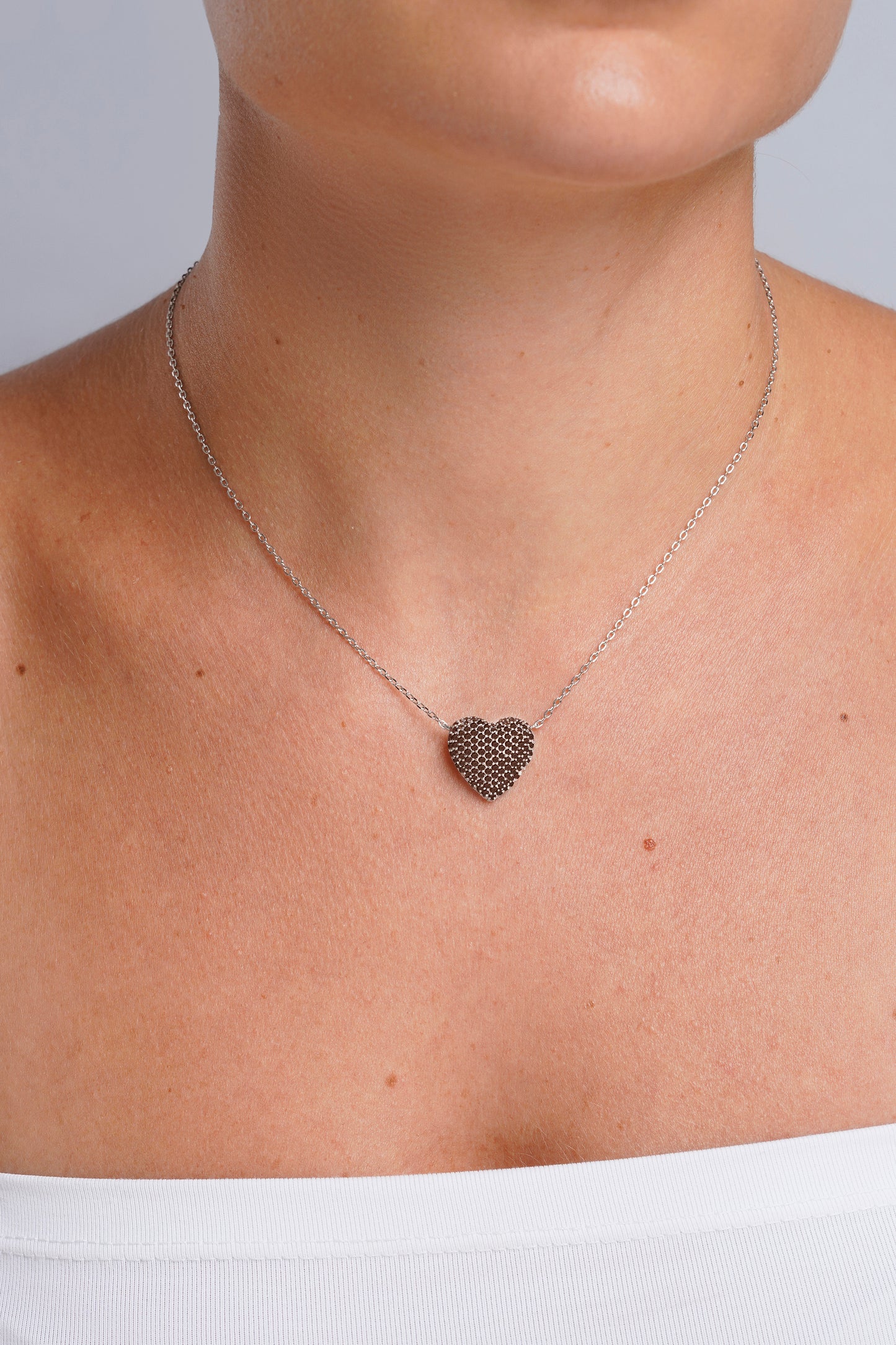 Collar corazón pavé champagne